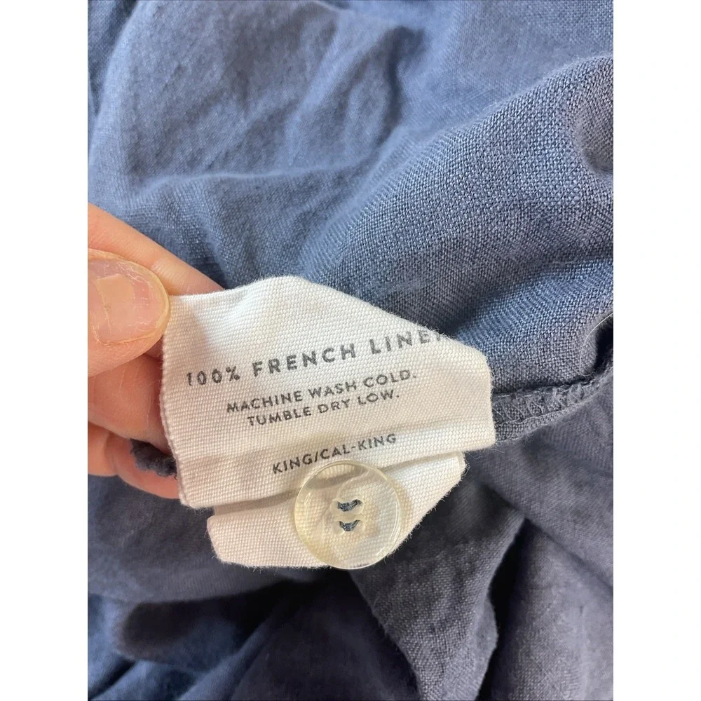 The Citizenry 100 % Linen Duvet Cover Blue Portugal luxury King/ Cal King
